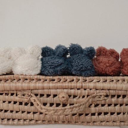 Little Dutch Babyslofjes Teddy Stone Blue - Babywinkel - 8721122583722
