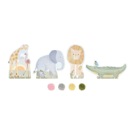 Little Dutch Knutselpakket Pompons Safari Friends koop je bij Babywinkel