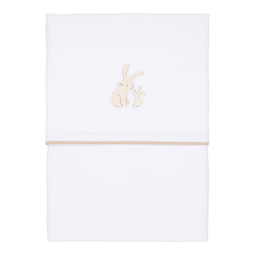 <tc>Little Dutch</tc> Prześcieradło na łóżko Baby Bunny białe haftowane