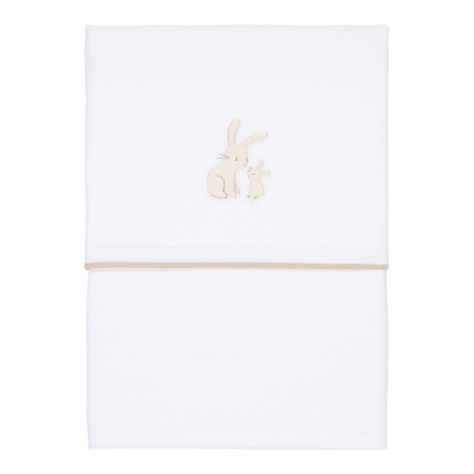 <tc>Little Dutch</tc> Ręcznik do kołyski Baby Bunny Biały haftowany