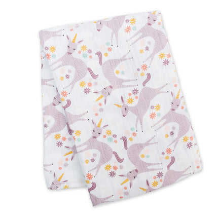 Lulujo Hydrofiele Doek Modern Unicorn Katoen 120x120cm - Lulujo - Babywinkel - 628233454652