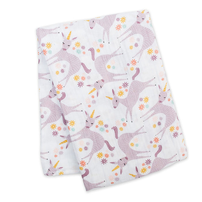 Lulujo Hydrofiele Doek Modern Unicorn Katoen 120x120cm - Lulujo - Babywinkel - 628233454652