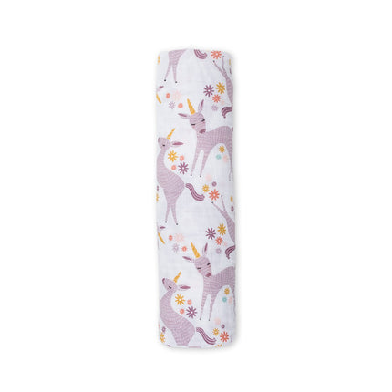 Lulujo Hydrofiele Doek Modern Unicorn Katoen 120x120cm - Lulujo - Babywinkel - 628233454652