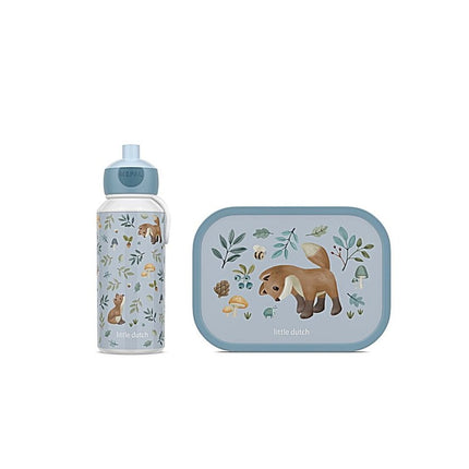 Lunchset Campus (drinkfles pop - up + lunchbox) - Forest Friends - Babywinkel - 8720294048848