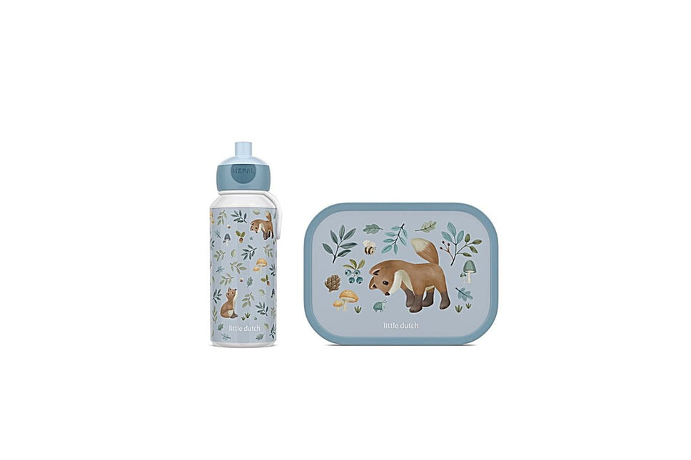 Lunchset Campus (drinkfles pop - up + lunchbox) - Forest Friends - Babywinkel - 8720294048848