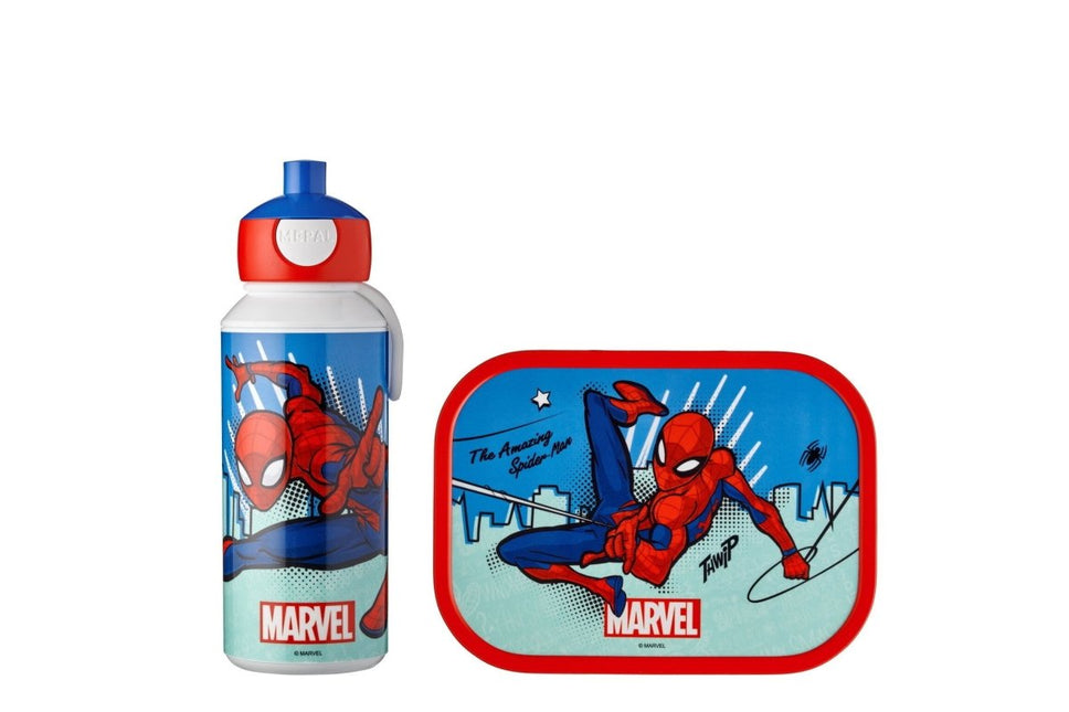Lunchset Campus Drinkfles+Lunchbox Spiderman - Babywinkel - 8720294012658