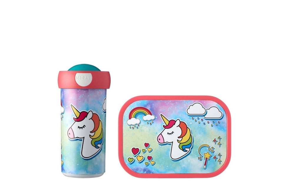 Lunchset Campus Schoolbeker+Lunchbox Unicorn - Babywinkel - 8711269957241