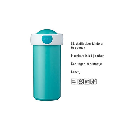 Mepal Schoolbeker Campus 300ml Turquoise - Mepal - Babywinkel - 8711269946894
