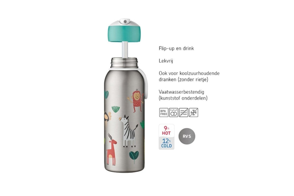 Mepal Thermosfles Flip - Up Campus 350ml Turquoise - Mepal - Babywinkel - 8720294011712