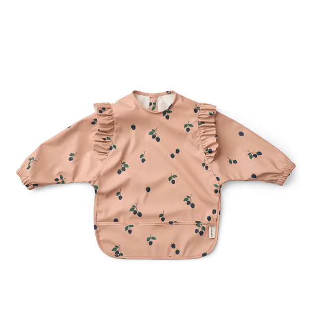 Merle Ruffle Cape Bib Berry / Pale Tuscany - Babywinkel - 5715493492496