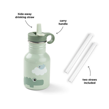 Metalen drinkfles Playground Green 350 ml koop je bij Babywinkel