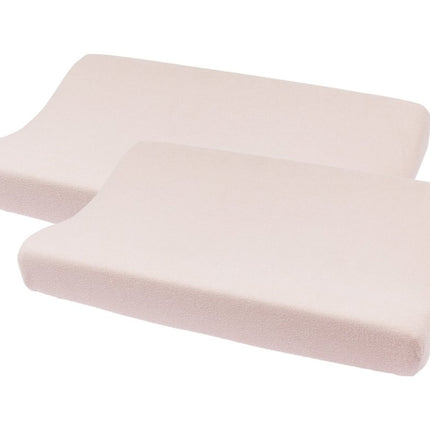Meyco Aankleedkussenhoes 2St Basic Badstof Soft Pink - Meyco - Babywinkel - 4054703652819