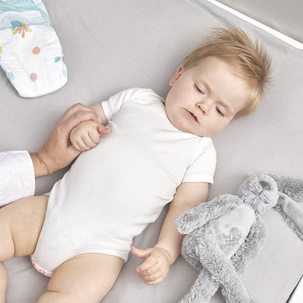 Meyco Aankleedkussenhoes 3K Basic Jersey Lichtgrijs - Meyco - Babywinkel - 4054703840056