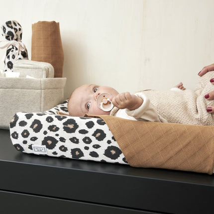 Meyco Aankleedkussenhoes Leopard Sand Melange - Meyco - Babywinkel - 4054703510805