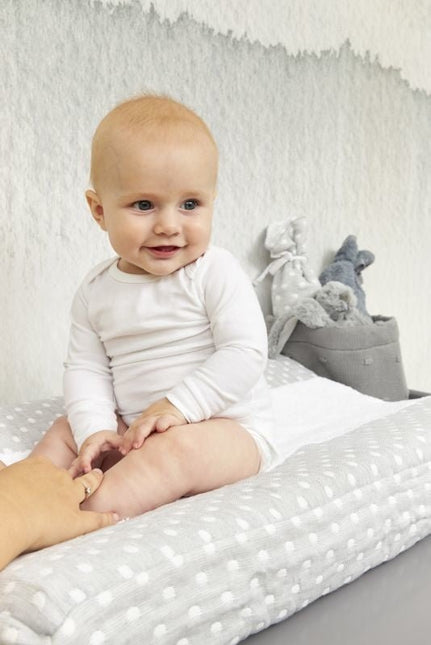 Meyco Aankleedkussenhoes Little Dots Grijs - Meyco - Babywinkel - 4054703216059