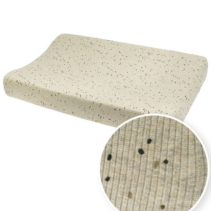Meyco Aankleedkussenhoes Rib Mini Spot Sand Melange 50X70cm - Meyco - Babywinkel - 4054703224016