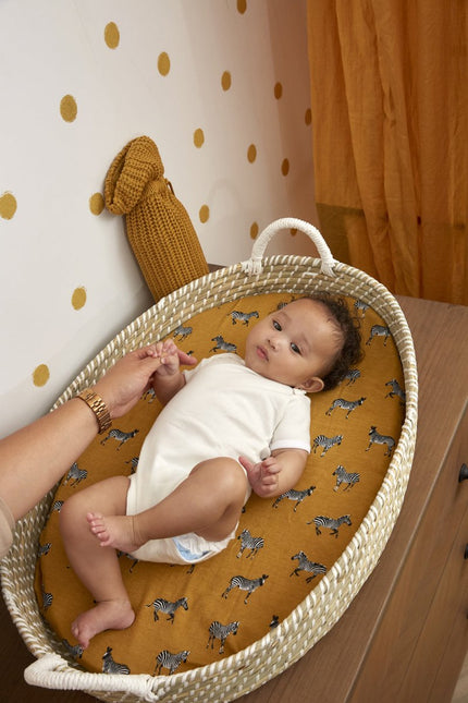 Meyco Aankleedkussenhoes Zebra Animal Honey Gold - Meyco - Babywinkel - 4054703516418