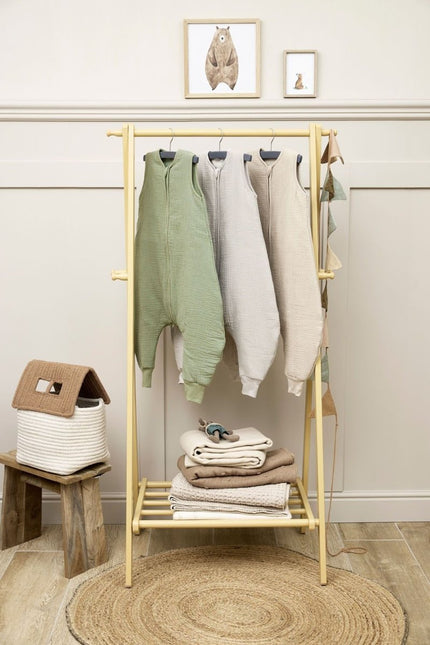 Meyco Baby Uni Baby Winter Slaapoverall Jumper Pre - Washed Hydrofiel Greige koop je bij Babywinkel