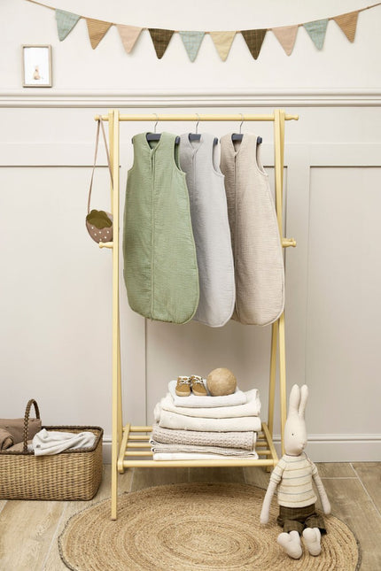 Meyco Baby Uni Winter Baby Slaapzak Pre - Washed Hydrofiel Olive Green koop je bij Babywinkel