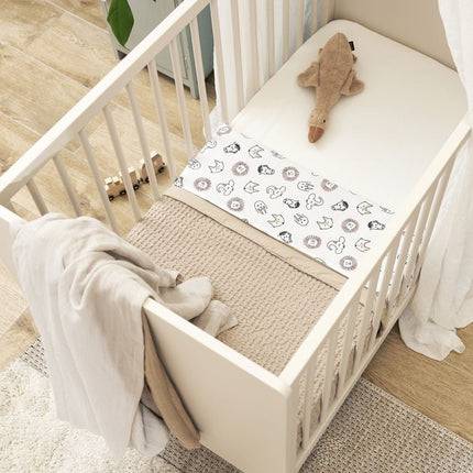 Meyco Baby Waffle Cotton Ledikant Deken Sand 100x150cm - Meyco - Babywinkel - 4054703235326