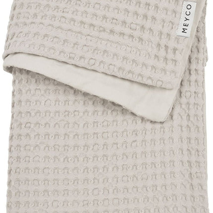Meyco Baby Waffle Cotton Wiegdeken Greige 75x100cm - Meyco - Babywinkel - 4054703235418