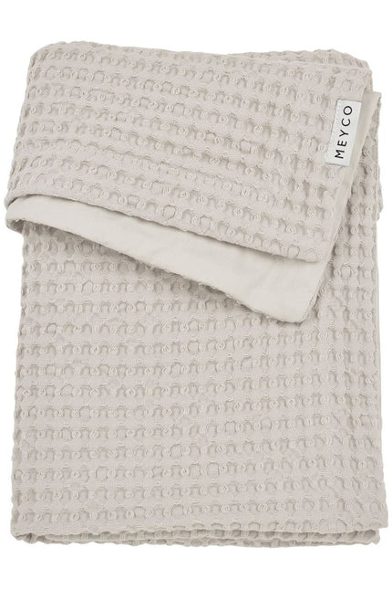 Meyco Baby Waffle Cotton Wiegdeken Greige 75x100cm - Meyco - Babywinkel - 4054703235418