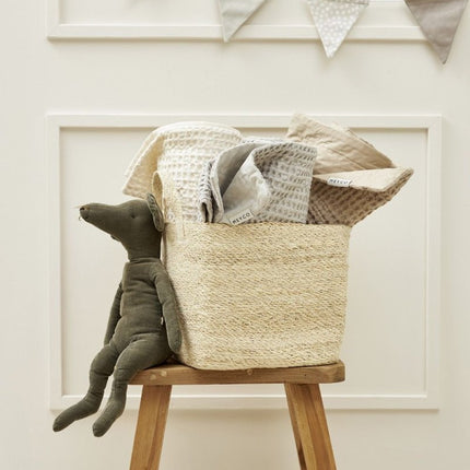 Meyco Baby Waffle Cotton Wiegdeken Greige 75x100cm - Meyco - Babywinkel - 4054703235418