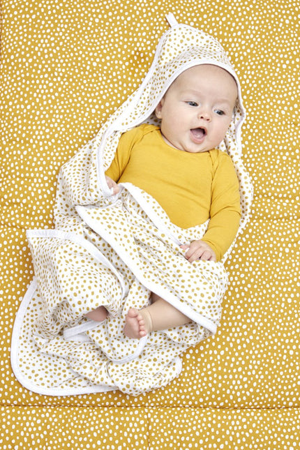 Meyco Badcape Baby 2St Basic Jersey Cheetah Honey Gold - Meyco - Babywinkel - 4054703872378