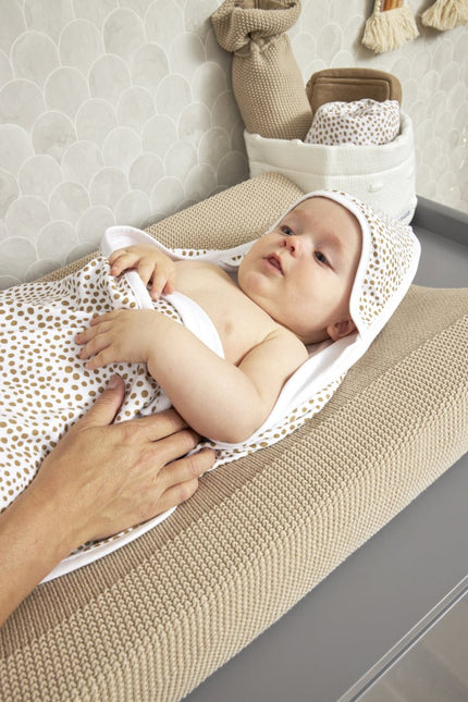Meyco Badcape Baby 90X90cm Cheetah Taupe - Meyco - Babywinkel - 4054703517484