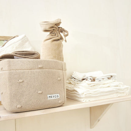 Meyco Commodemandje Medium Mini Knots Sand - Meyco - Babywinkel - 4054703430790