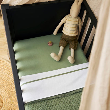 Meyco Hoeslaken 2St Olive Green 70X140X150cm - Meyco - Babywinkel - 4054703668520