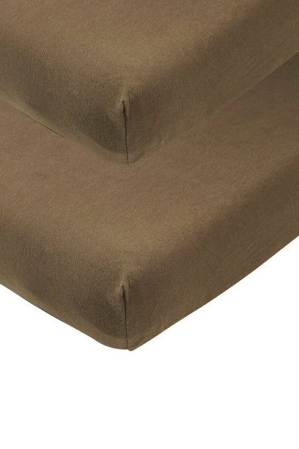 Meyco Hoeslaken Jersey 2St 40X80/90 Chocloate - Meyco - Babywinkel - 4054703632194
