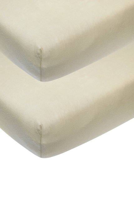 Meyco Hoeslaken Jersey 2St 70X140/150 Sand - Meyco - Babywinkel - 4054703652062