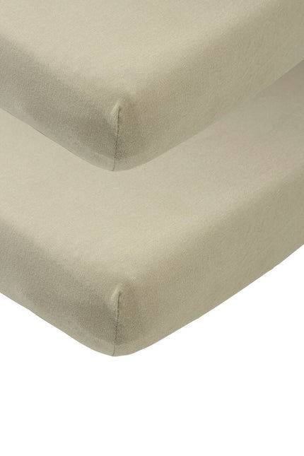 Meyco Hoeslaken Jersey 2St 70X140/150 Taupe - Meyco - Babywinkel - 4054703652178