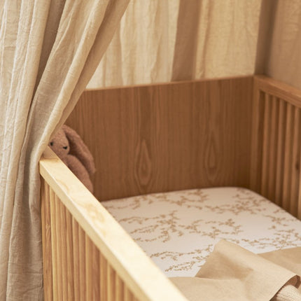 Meyco Hoeslaken Jersey 70X140/150 Branches Sand - Meyco - Babywinkel - 4054703650686