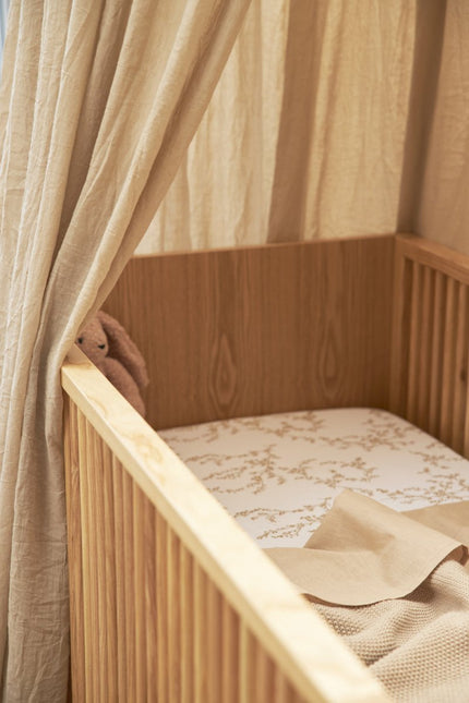 Meyco Hoeslaken Jersey 70X140/150 Branches Sand - Meyco - Babywinkel - 4054703650686