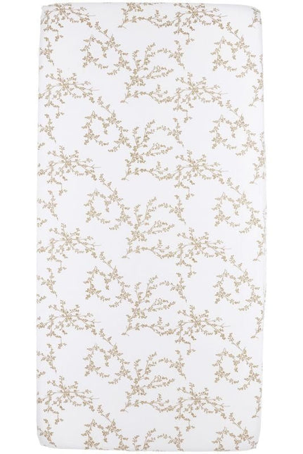 Meyco Hoeslaken Jersey 70X140/150 Branches Sand - Meyco - Babywinkel - 4054703650686