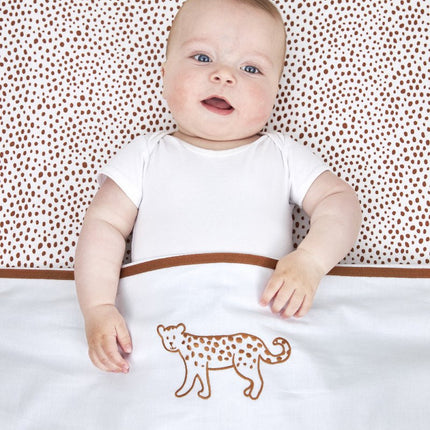 Meyco Hoeslaken Jersey Boxmatras 75X95 Cheetah Camel - Meyco - Babywinkel - 4054703566307