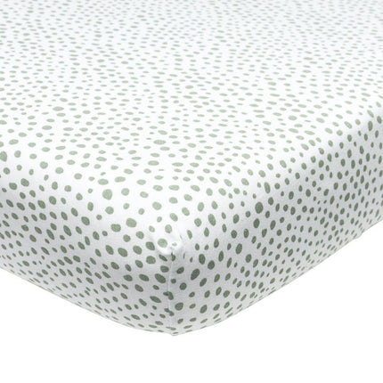 Meyco Hoeslaken Jersey Boxmatras 75X95 Cheetah Forest Green - Meyco - Babywinkel - 4054703566413