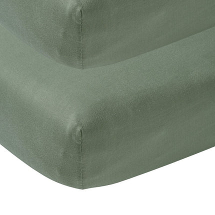 Meyco Hoeslaken Jersey Forest Green 40x80/90 cm 2st - Meyco - Babywinkel - 4054703632323