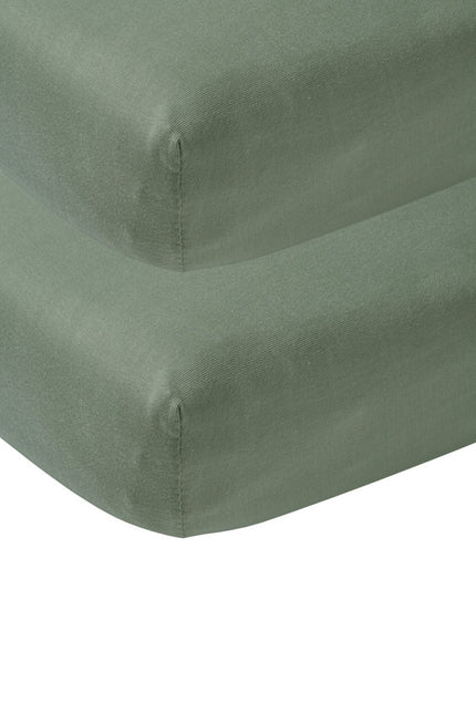 Meyco Hoeslaken Jersey Forest Green 40x80/90 cm 2st - Meyco - Babywinkel - 4054703632323