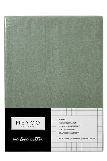 Meyco Hoeslaken Jersey Forest Green 40x80/90 cm 2st - Meyco - Babywinkel - 4054703632323