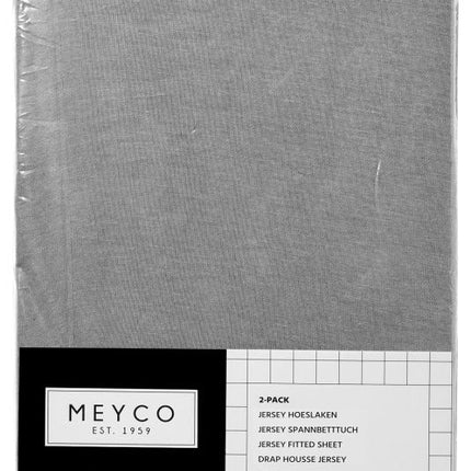 Meyco Hoeslaken Jersey Grijs 40x80/90 cm 2st - Meyco - Babywinkel - 4054703632040