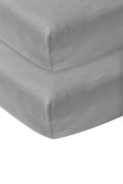 Meyco Hoeslaken Jersey Grijs 40x80/90 cm 2st - Meyco - Babywinkel - 4054703632040