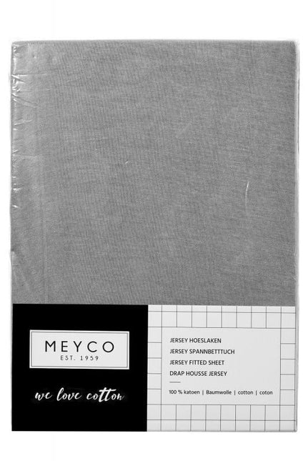 Meyco Hoeslaken Jersey Grijs 60x120cm - Meyco - Babywinkel - 4054703564044