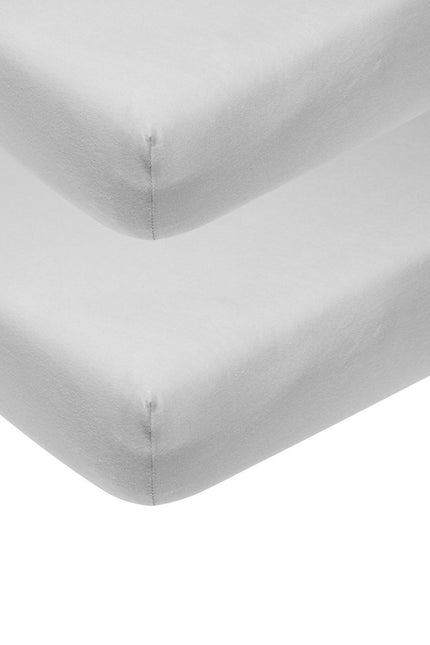 Meyco Hoeslaken Jersey Lichtgrijs 60x120cm 2st - Meyco - Babywinkel - 4054703642056