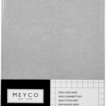Meyco Hoeslaken Jersey Lichtgrijs 60x120cm - Meyco - Babywinkel - 4054703564051