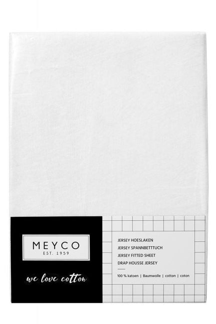 Meyco Hoeslaken Jersey Wit 40x80/90 cm - Meyco - Babywinkel - 4054703563009