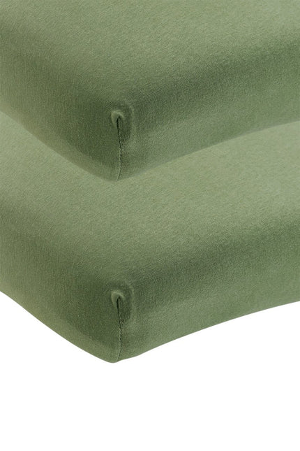 Meyco Hoeslaken Wieg 2St Olive Green 40X80/90cm - Meyco - Babywinkel - 4054703668124