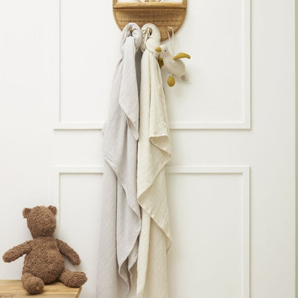 Meyco Hydrofiele Doek 2 - Pack Soft Sand/Greige 120X120cm - Meyco - Babywinkel - 4054703201628